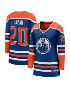 Women's Edmonton Oilers #20 Curtis Lazar Royal Home Jersey