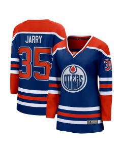 Women's Edmonton Oilers #35 Tristan Jarry Royal Home Player Jersey