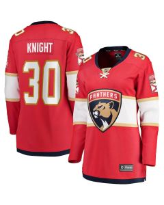 Women's Florida Panthers #30 Spencer Knight Red Home Jersey