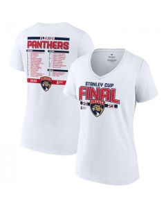 Women's Florida Panthers White 2023 Stanley Cup Final Roster T-Shirt