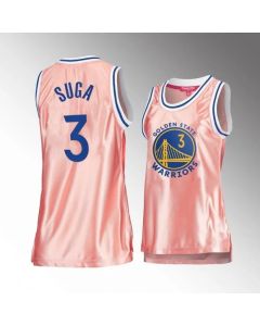 Women's Golden State Warriors #3 Suga Pink Stitched Jersey