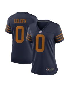 Women's Green Bay Packers #0 Matthew Golden Navy Game Player Jersey (Green Navy)