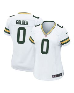 Women's Green Bay Packers #0 Matthew Golden White Game Player Jersey (Green White)