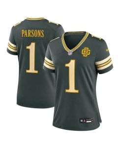 Women's Green Bay Packers #1 Micah Parsons Green 2026 Rivalries Collection Game Jersey (Green)