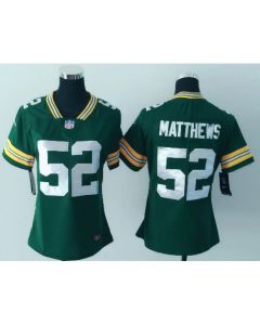 Women's Green Bay Packers #52 Clay Matthews Green Vapor Untouchable Limited Stitched NFL Jersey