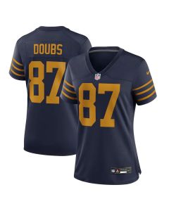 Women's Green Bay Packers #87 Romeo Doubs Navy The 1923 Classic Game Jersey