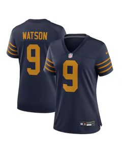 Women's Green Bay Packers #9 Christian Watson Navy The 1923 Classic Game Jersey (Green Navy)