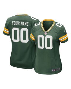 Women's Green Bay Packers Green Home Game Custom Jersey