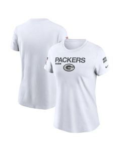 Women's Green Bay Packers White 2024 Salute To Service Legend Performance T-Shirt (Green White)