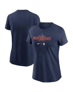 Women's Houston Astros 2021 Navy World Series Bound Collection Dugout T-Shirt(Run Small)