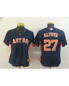 Women's Houston Astros #27 Jose Altuve Navy Cool Base Stitched MLB Jersey(Run Small)