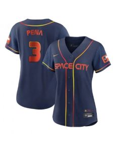 Women's Houston Astros #3 Jeremy Pena 2022 Navy City Connect Stitched Jersey(Run Small) (Navy)