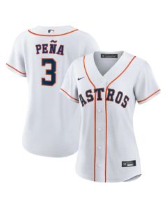Women's Houston Astros #3 Jeremy Pena White Home Replica Jersey