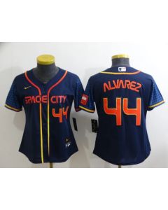 Women's Houston Astros #44 Yordan Alvarez 2022 Navy City Connect Stitched Jersey(Run Small) (Navy)
