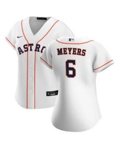 Women's Houston Astros Jake Meyers White Stitched Baseball Jersey(Run Small)