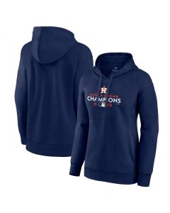 Women's Houston Astros Navy 2022 World Series Champions Logo Pullover Hoodie(Run Small)