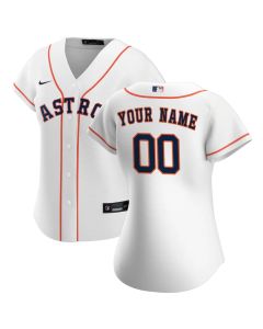 Women's Houston Astros Nike White Home Replica Custom Jersey (White)