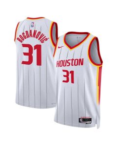 Women's Houston Rockets #31 Bogdan Bogdanovic White 2026/27 Association Edition Stitched Basketball Jersey