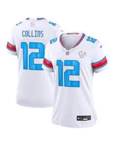 Women's Houston Texans #12 Nico Collins White 2026 Rivalries Collection Game Jersey (White)