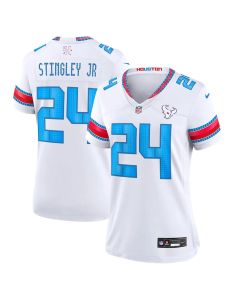 Women's Houston Texans #24 Derek Stingley Jr. White 2026 Rivalries Collection Game Jersey (White)
