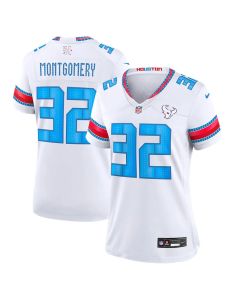 Women's Houston Texans #32 David Montgomery White 2026 Rivalries Collection Game Jersey (White)