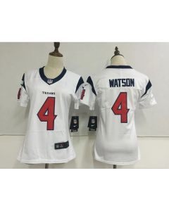 Women's Houston Texans #4 Deshaun Watson White Stitched NFL Vapor Untouchable Limited Jersey