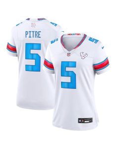 Women's Houston Texans #5 Jalen Pitre White 2026 Rivalries Collection Game Jersey