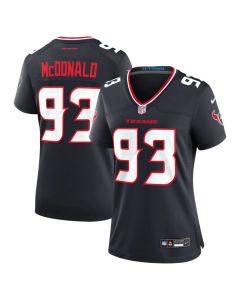 Women's Houston Texans #93 Kayden McDonald Nike Navy 2026 NFL Draft Game Jersey (Navy)