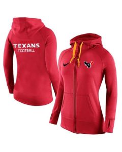 Women's Houston Texans Full-Zip Performance Hoodie Red