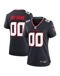Women's Houston Texans Navy Home Game Custom Jersey