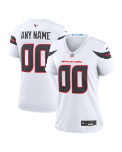 Women's Houston Texans Nike White Road Game Custom Jersey (White)