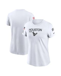 Women's Houston Texans White 2024 Salute To Service Legend Performance T-Shirt (White)