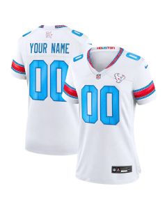 Women's Houston Texans White 2026 Rivalries Collection Game Custom Jersey