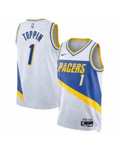 Women's Indiana Pacers #1 Obi Toppin White 2025/26 City Edition Swingman Jersey