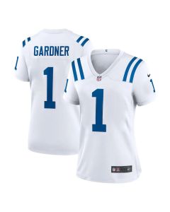 Women's Indianapolis Colts #1 Ahmad Sauce Gardner White Team Game Jersey (White)