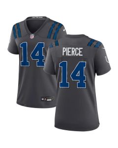 Women's Indianapolis Colts #14 Alec Pierce Charcoal 2026 Rivalries Collection Game Jersey