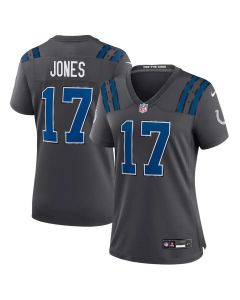 Women's Indianapolis Colts #17 Daniel Jones Charcoal 2026 Rivalries Collection Game Jersey