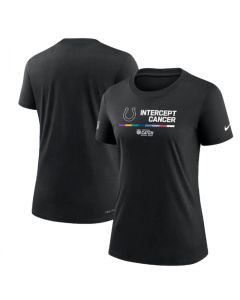 Women's Indianapolis Colts 2022 Black Crucial Catch Performance T-Shirt(Run Small)
