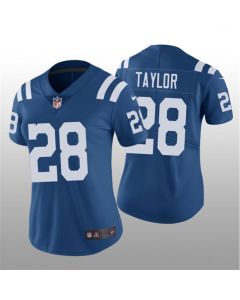 Women's Indianapolis Colts #28 Jonathan Taylor Blue Vapor Untouchable Limited Stitched Jersey(Run Small)