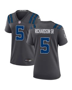 Women's Indianapolis Colts #5 Anthony Richardson Sr. Charcoal 2026 Rivalries Collection Game Jersey (Charcoal)
