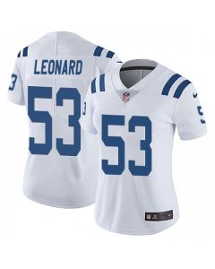 Women's Indianapolis Colts #53 Darius Leonard White Vapor Untouchable Limited Stitched NFL Jersey(Run Small)