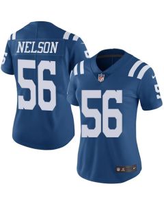 Women's Indianapolis Colts #56 Quenton Nelson Blue Vapor Untouchable Limited Stitched NFL Jersey(Run Small)