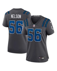 Women's Indianapolis Colts #56 Quenton Nelson Charcoal 2026 Rivalries Collection Game Jersey (Charcoal)
