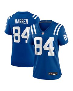 Women's Indianapolis Colts #84 Tyler Warren Royal Game Jersey