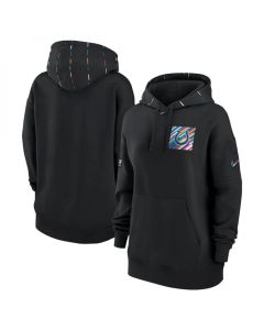 Women's Indianapolis Colts Black 2023 Crucial Catch Club Pullover Hoodie(Run Small)