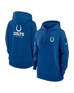 Women's Indianapolis Colts Blue Sideline Club Fleece Pullover Hoodie(Run Small)