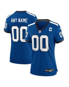 Women's Indianapolis Colts Custom Heather Royal Alternate 2 Indiana Nights Game Jersey (Royal)
