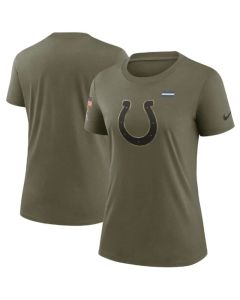 Women's Indianapolis Colts Olive 2021 Salute To Service T-Shirt (Run Small)