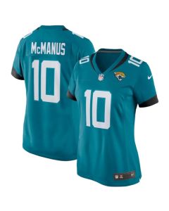 Women's Jacksonville Jaguars #10 Brandon McManus Teal Stitched Jersey(Run Small)