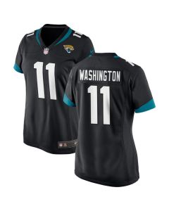 Women's Jacksonville Jaguars #11 Parker Washington Black Team Game Jersey (Black)